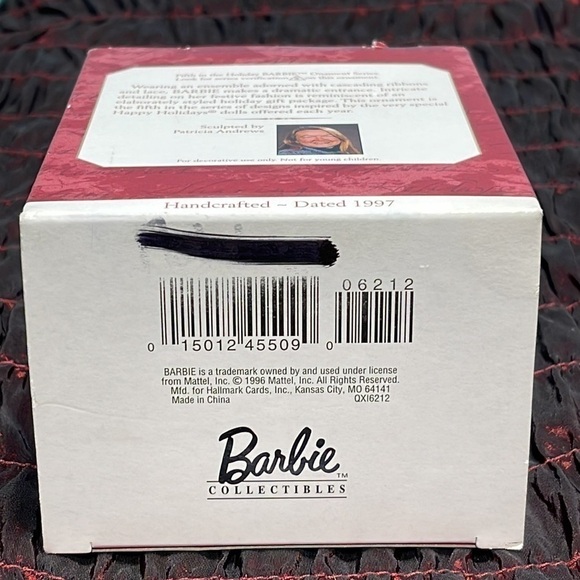 Hallmark 1997 Barbie Keepsake Ornament β 5th in Series Vintage Holiday Doll NIB - Picture 12 of 16